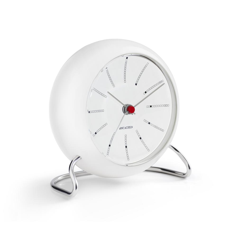 Orologio da tavolo di Arne Jacobsen Banker con allarme