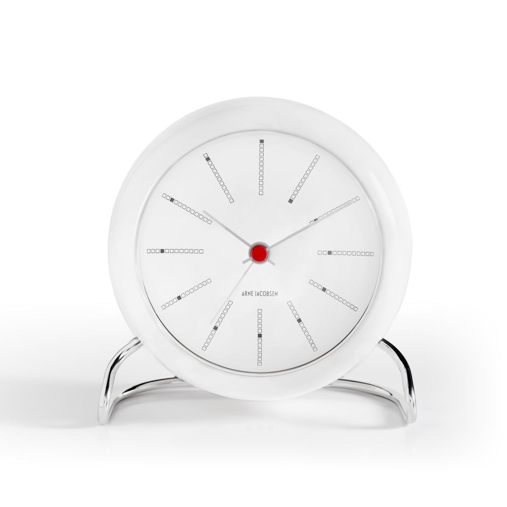 Orologio da tavolo di Arne Jacobsen Banker con allarme