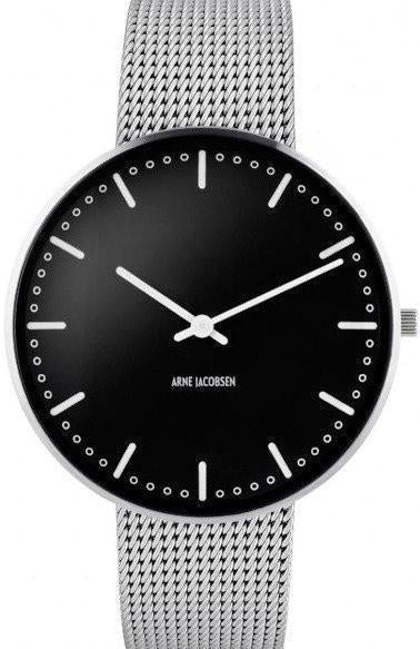 Arne Jacobsen市政厅手表，Ø40，Silber网状
