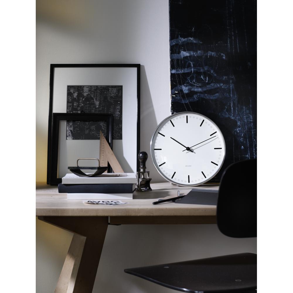 Reloj de la pared del Ayuntamiento de Arne Jacobsen, 21 cm