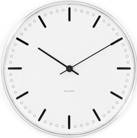 Reloj de la pared del Ayuntamiento de Arne Jacobsen, 29 cm