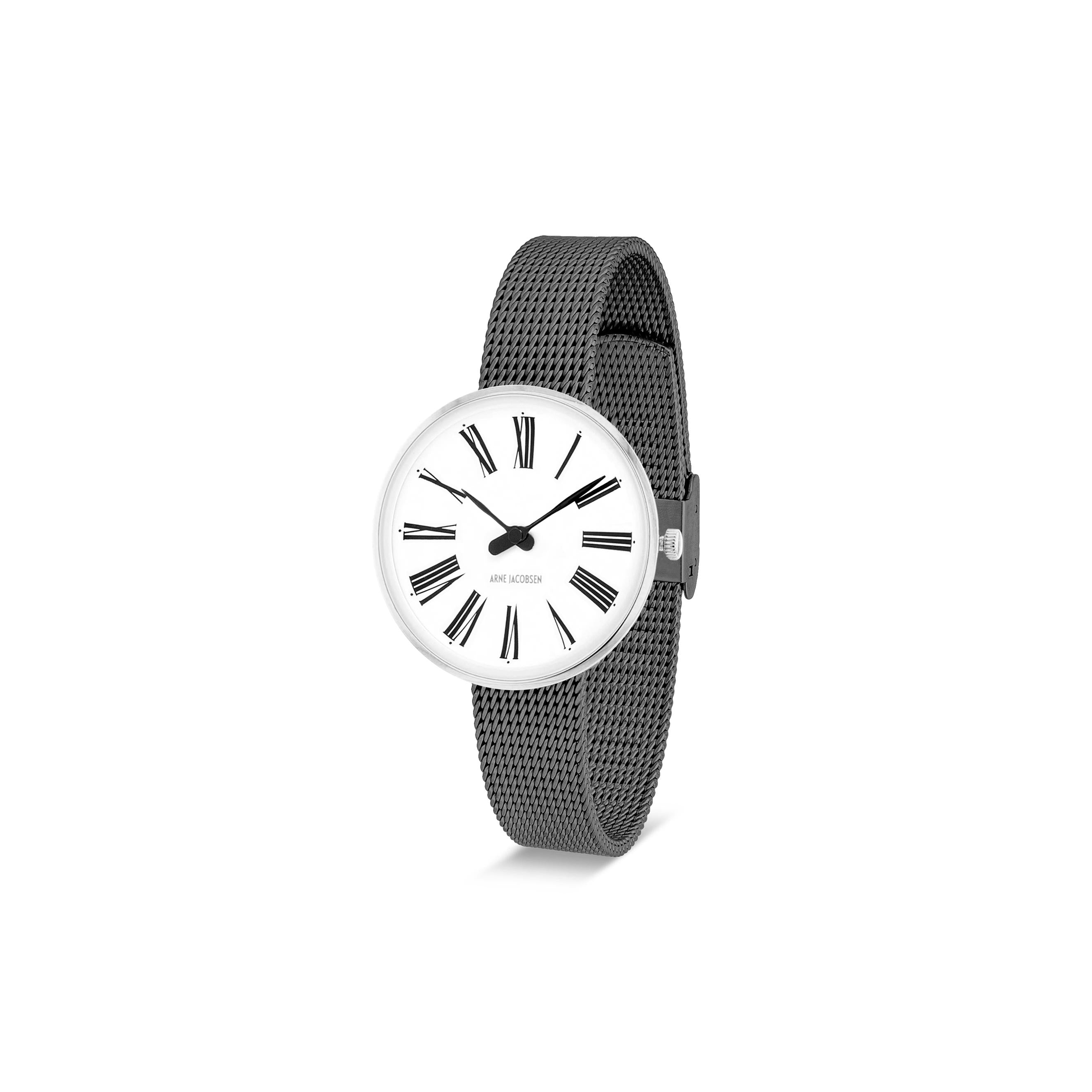 Arne Jacobsen Roman Wristwatch Ø30, Gray Mesh