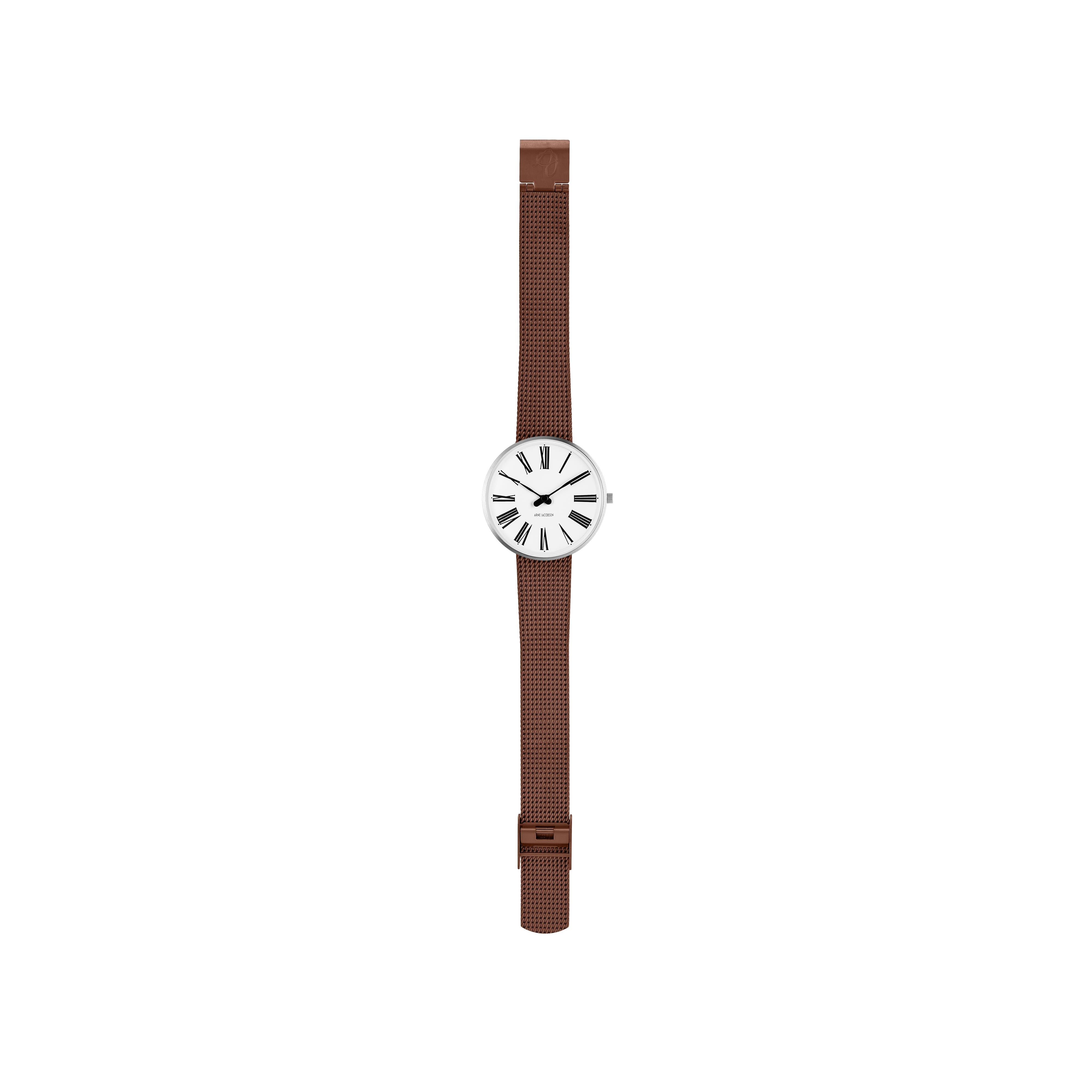 Arne Jacobsen Roman Wristwatch Ø34, malla de cobre