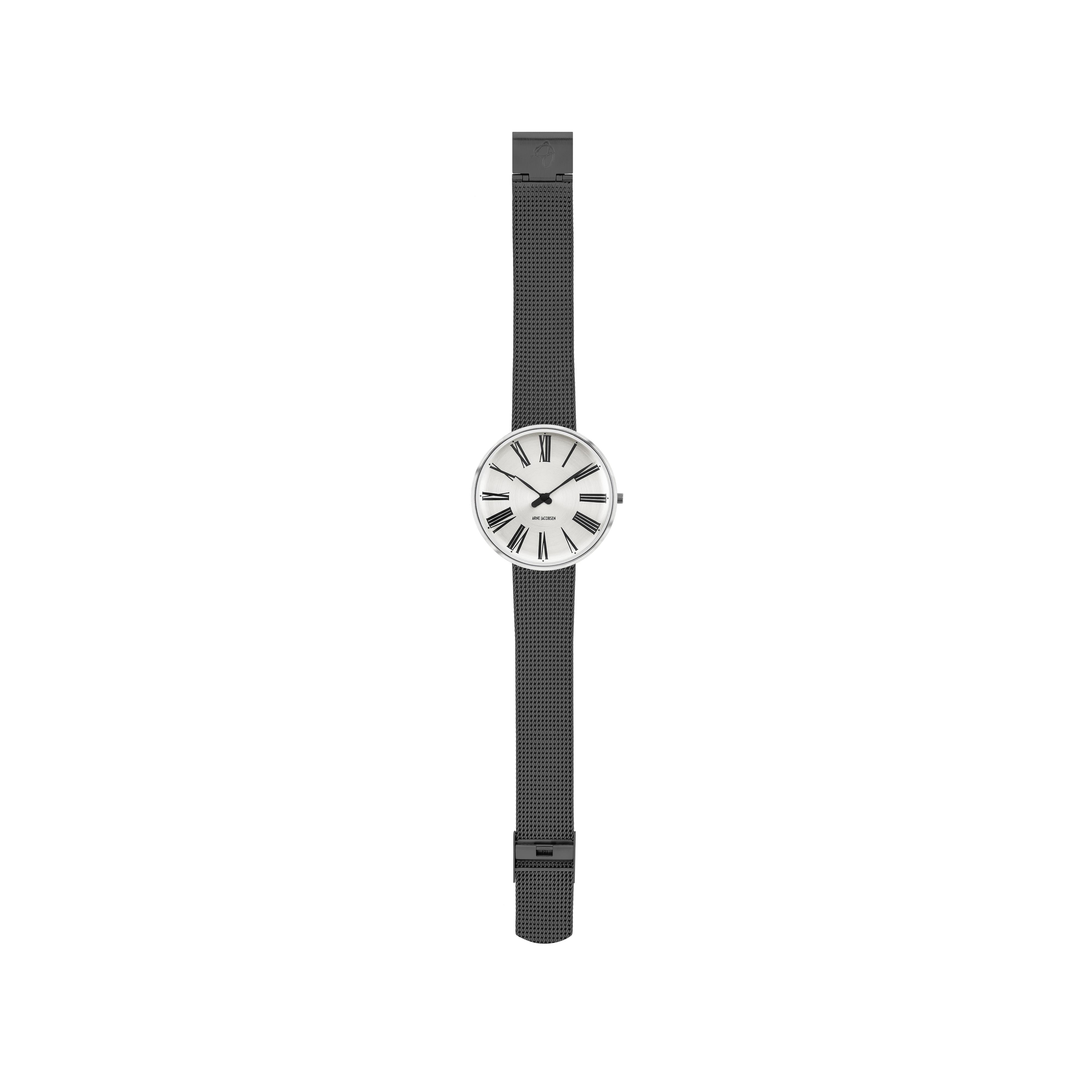 Arne Jacobsen Römische Armbanduhr ø40, Sunray/Grau Mesh