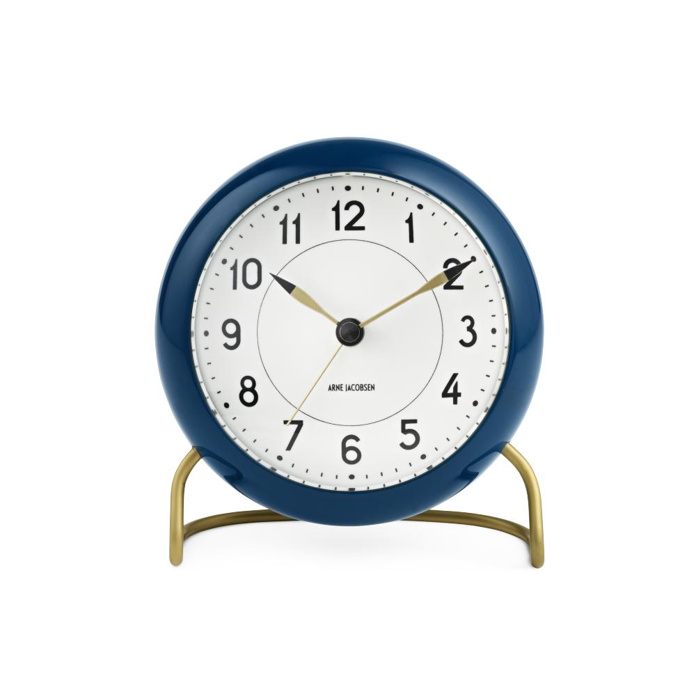 Arne Jacobsen Station Table Clock With Alarm, Petrol - inwohn.de