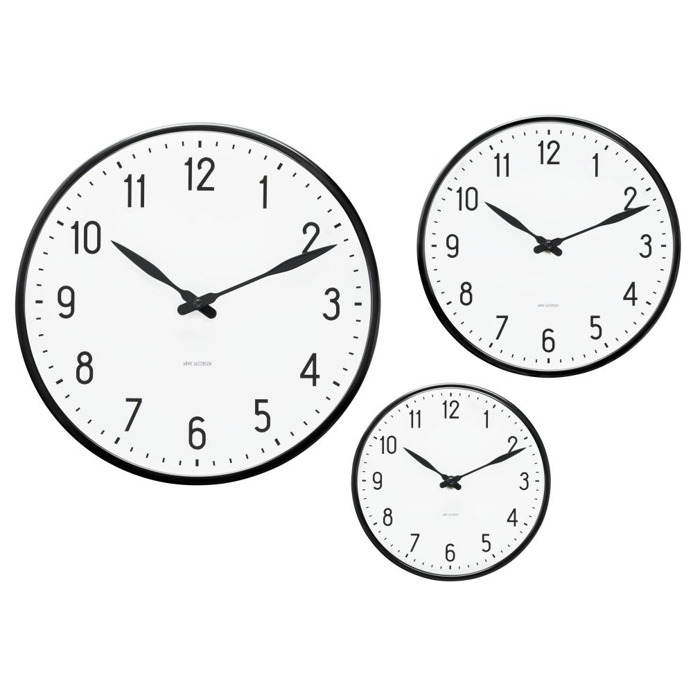 Reloj de pared de la estación Arne Jacobsen, 21 cm