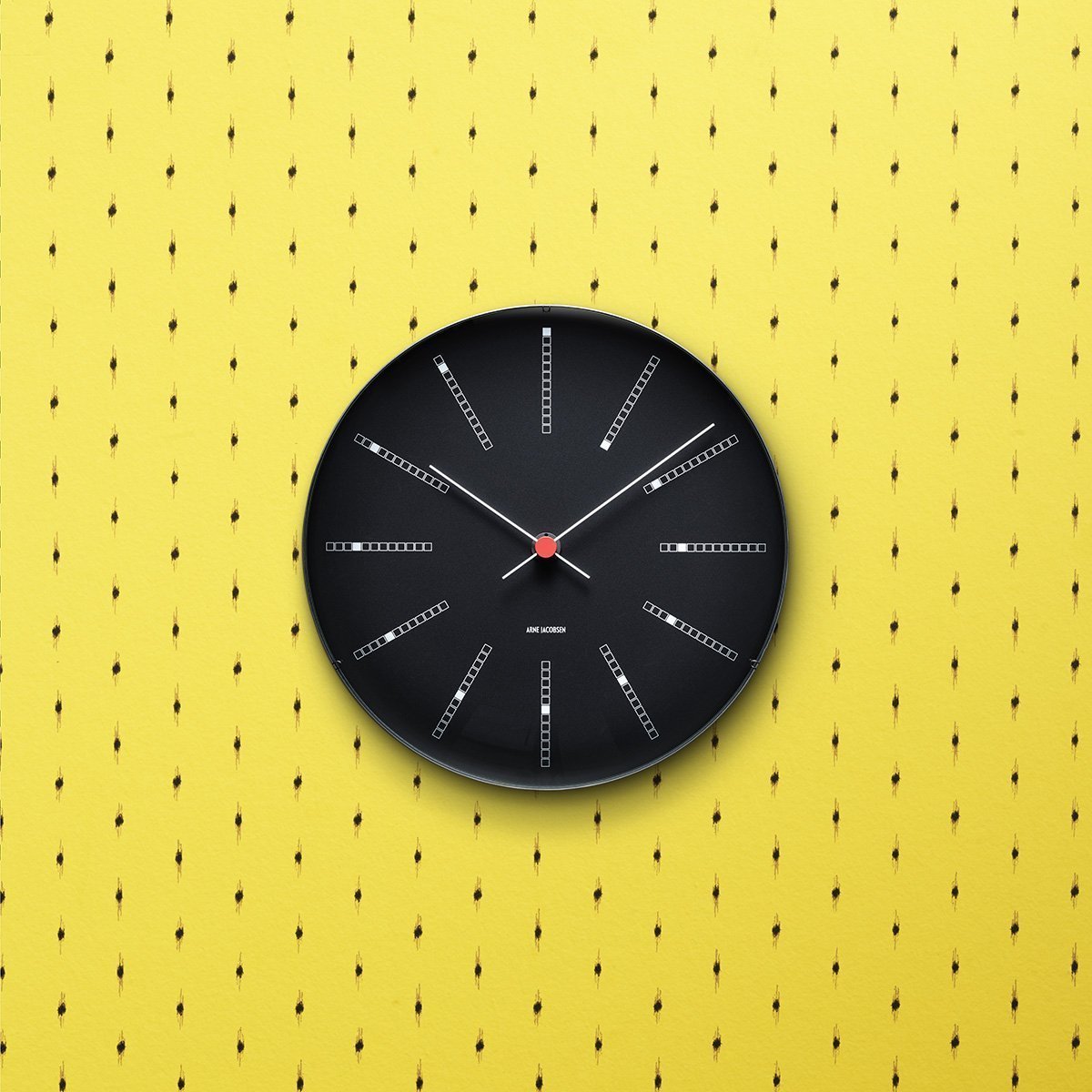 Arne Jacobsen Wall Clock Black, 21cm