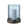 Bitz Uragano con candela a LED 24 cm, blu