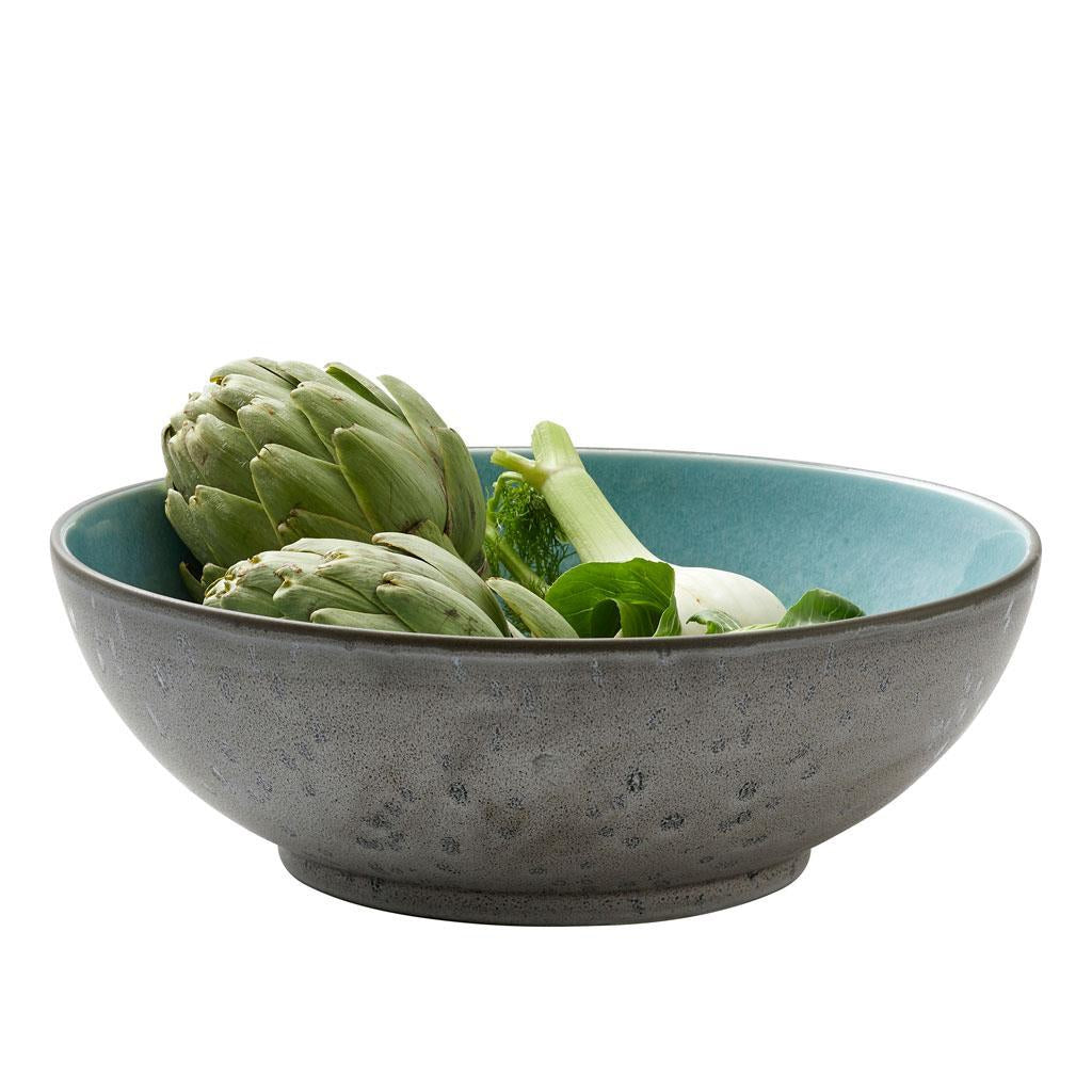 Bitz Salatskål, grå/lyseblå, Ø 30 cm