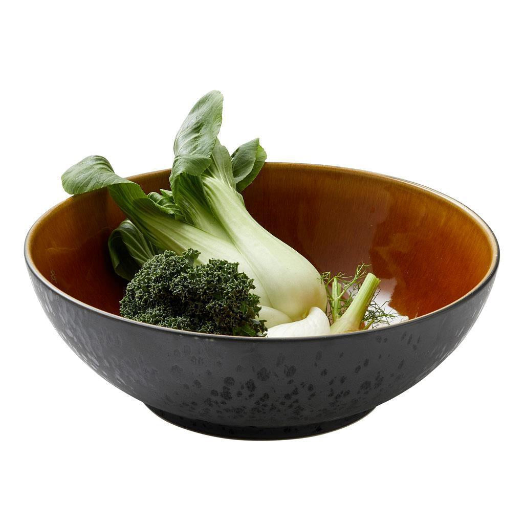 Bitz Salad Bowl, Black/Amber, ø 30cm