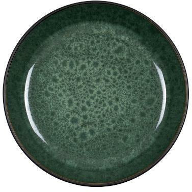 Bitz Suppe skål, sort/grøn, Ø 18 cm