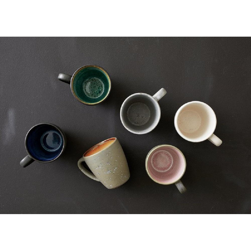 Bitz kopp med håndtak, grå/rosa, Ø 10cm
