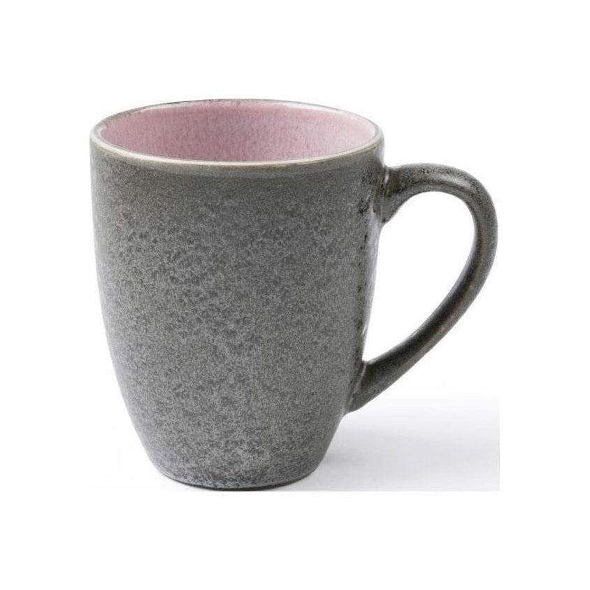 Bitz Kopp med handtag, grå/rosa, Ø 10 cm