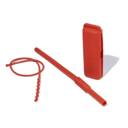 Bodum Bistro Portable Straw Set, Red