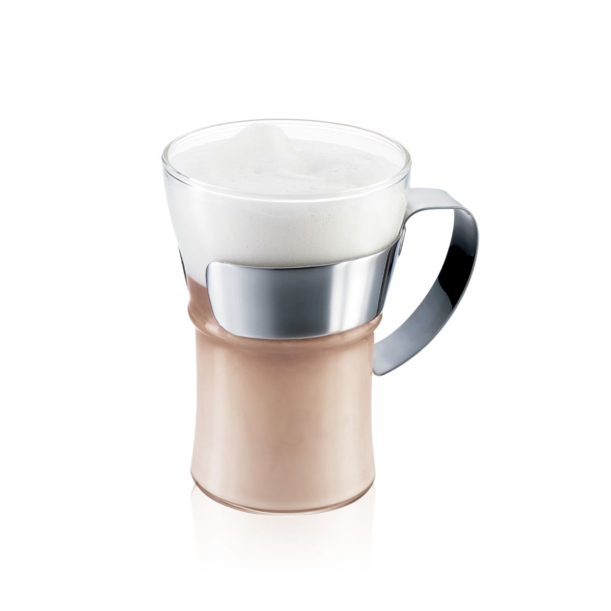 Bodum Assam Coffee Glass met metalen handvatchroom 0,35 L, 2 pc's.
