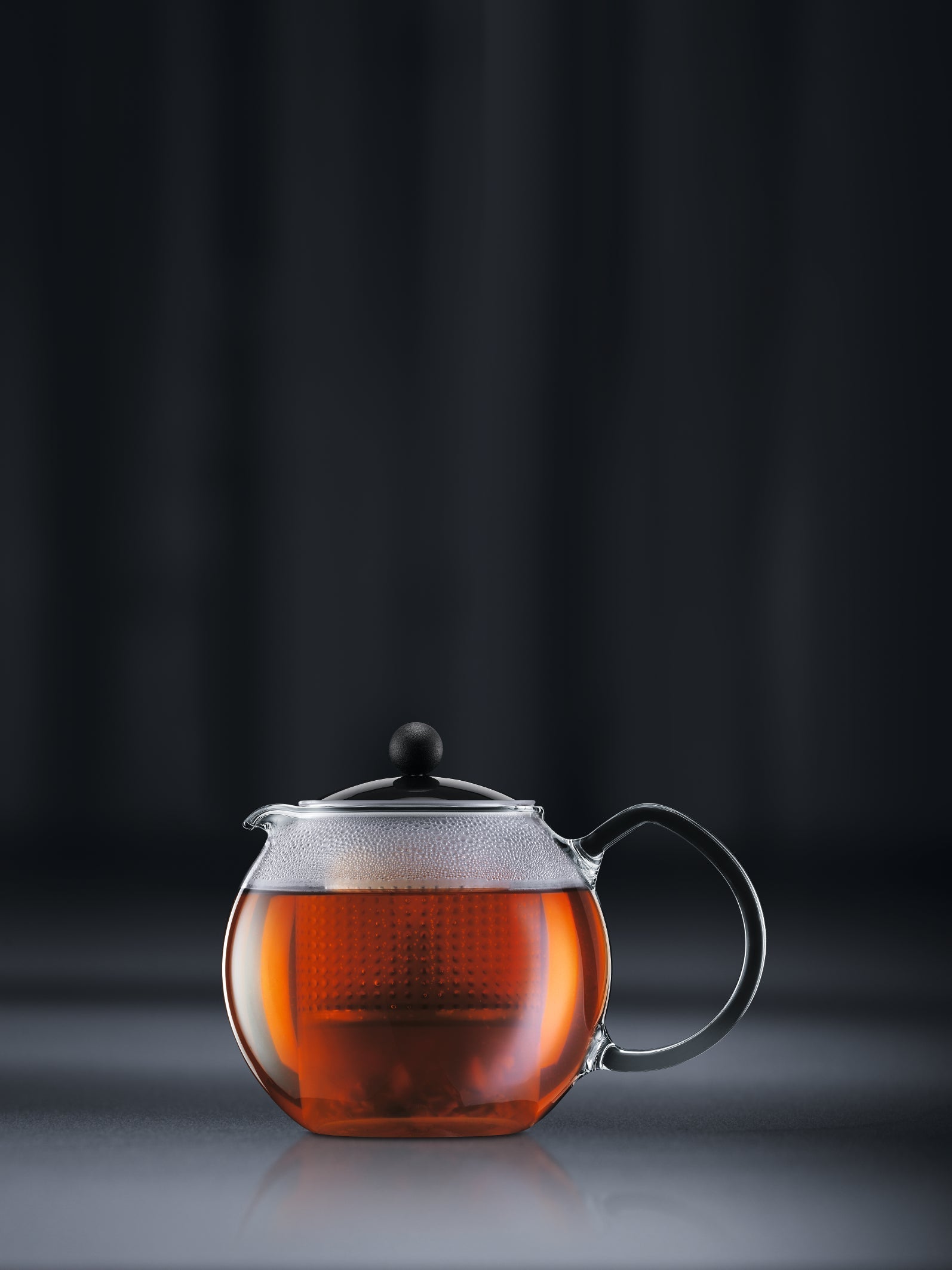Bodum Assam Tea Maker avec poignée en verre et couvercle coloré, L: 11,9 cm