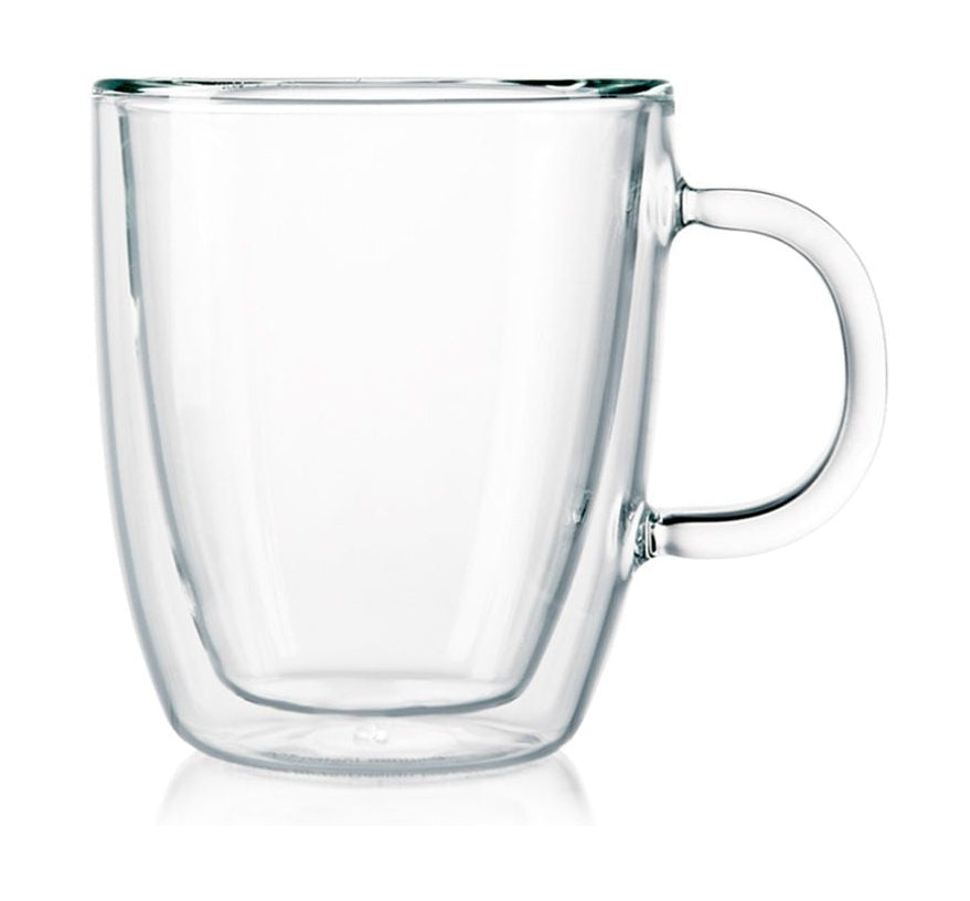 Bodum Bistro Double Walled Thermo Glasses With Glass Handle, 2 Pcs.
