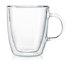 Bodum Bistro Double Walled Thermo Glasses With Glass Handle, 2 Pcs.