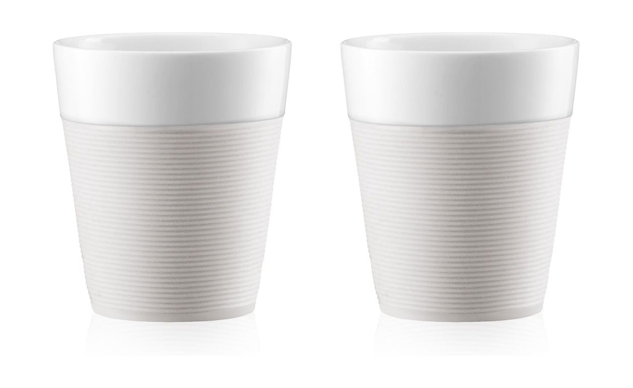 Bodum Bistro杯子，带有硅树脂表带霜0.3 L，2个PC。