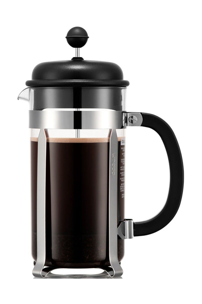 Bodum Caffettiera Coffee Maker With Plastic Lid Stainless Steel 1 L, 8 Cups