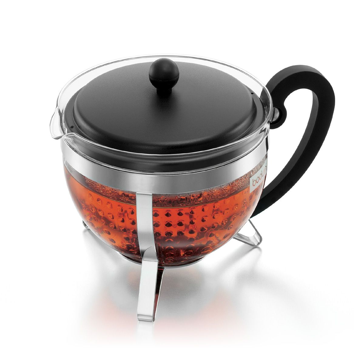 Bodum Chambord Teapot With Colored Plastic Lid Handle, 1.3 L