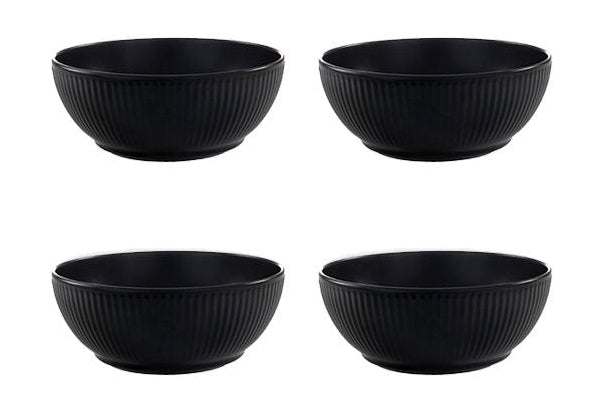Bodum Douro Porcelain Bowls Black Matt, 4 Pcs.