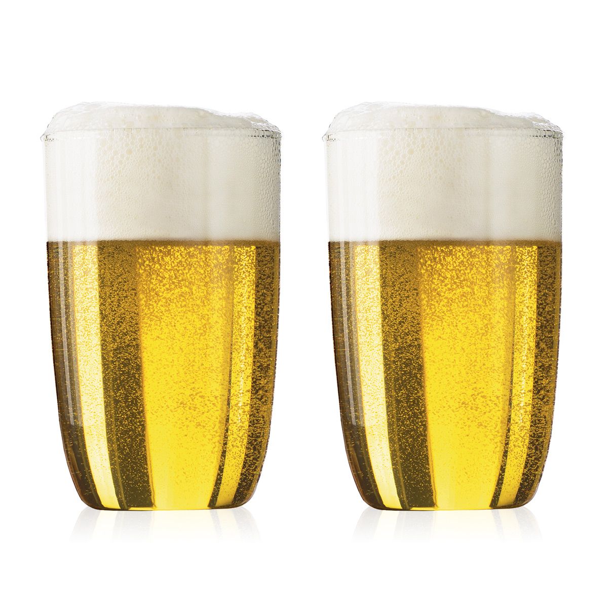 Bodum kvadrant啤酒玻璃大，2个。