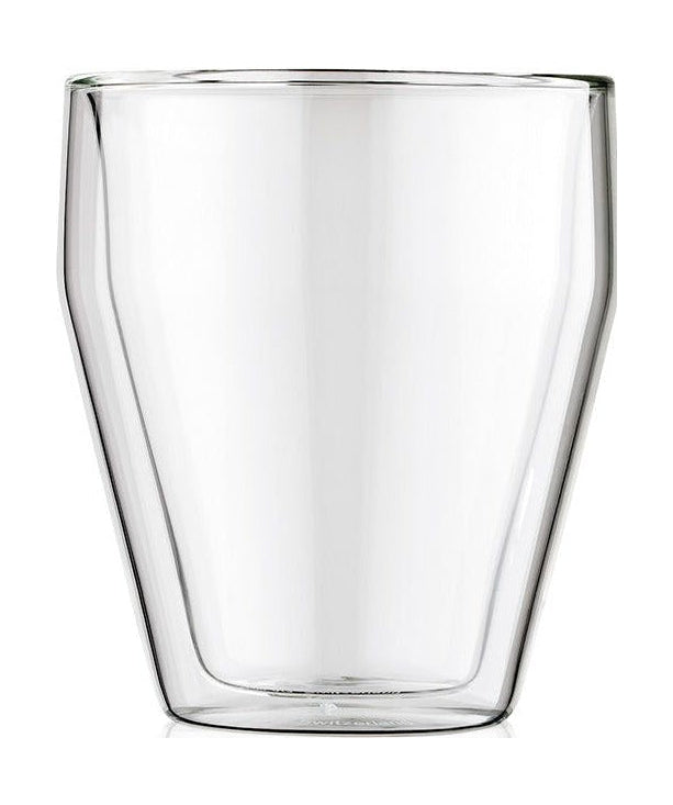 Bodum Titlis Glass Dubbele ommuurde stapelbare transparant 0,25 L, 2 pc's.