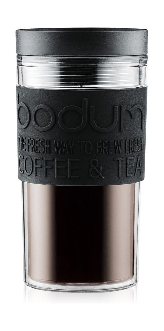 Bodum Travel Mug Double Walled塑料黑色，0.35 L