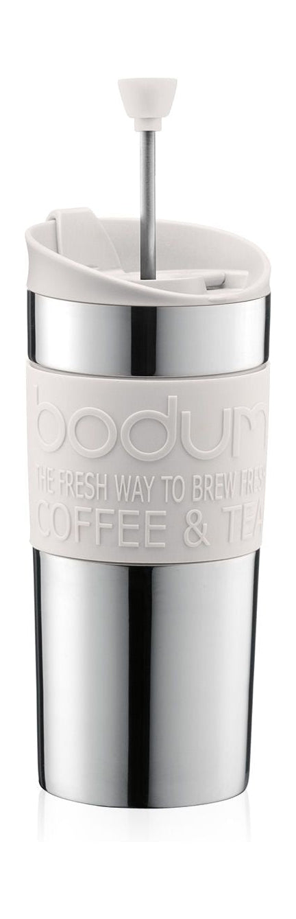 Bodum Travel Press Coffee Maker Double Walled, Off White