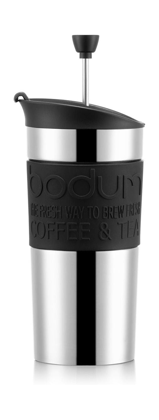 Bodum Travel Press Coffee Maker Double Walled Stainless Steel, 0.35 L