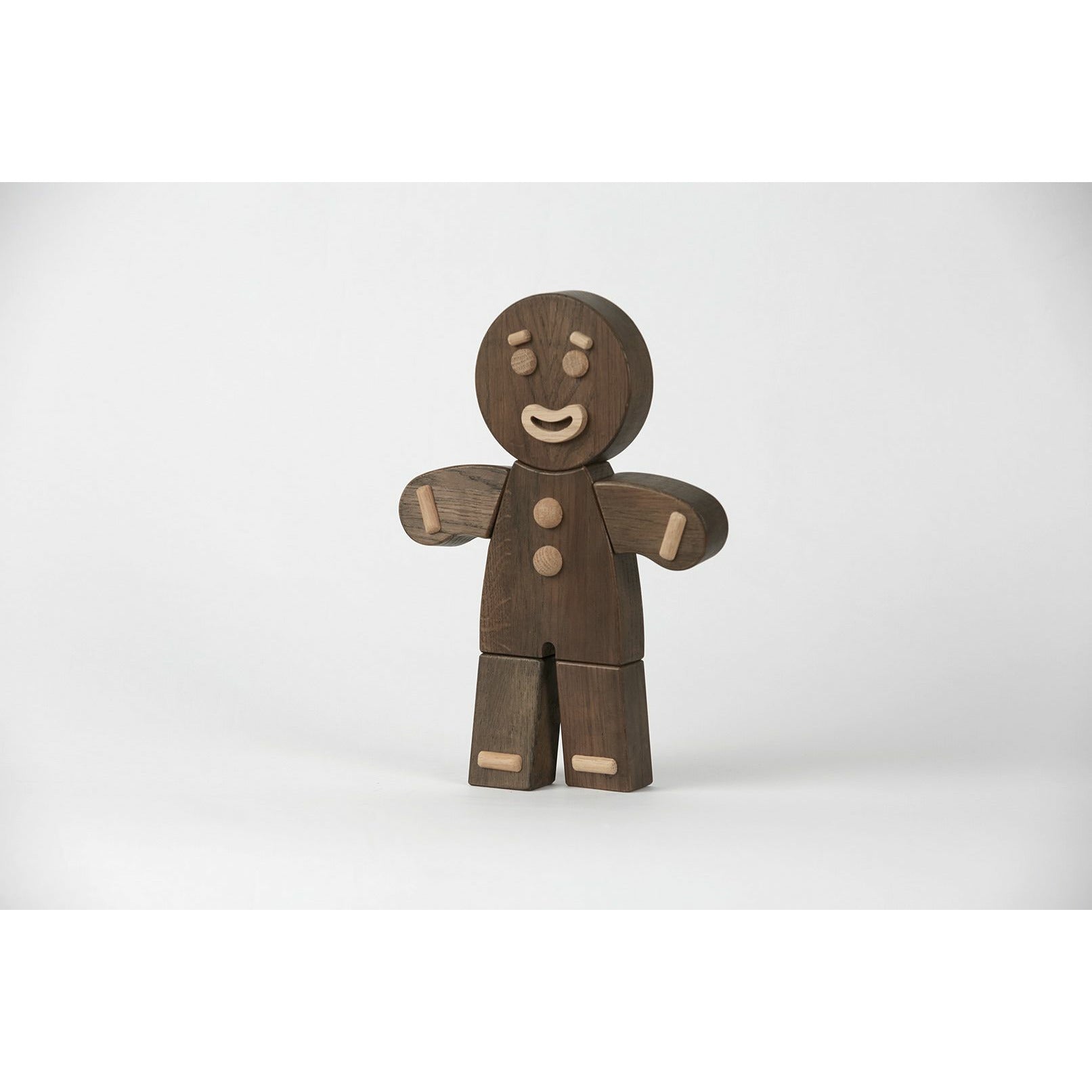 Boyhood Gingerbread mand træfigur, farvet eg, stor