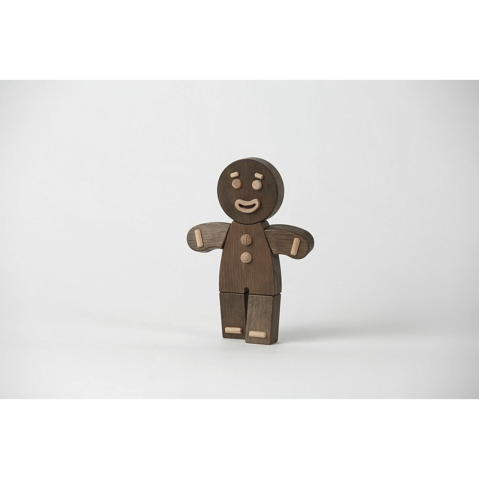 Boyhood Gingerbread Man Wooden Figure, Stained Oak, Large