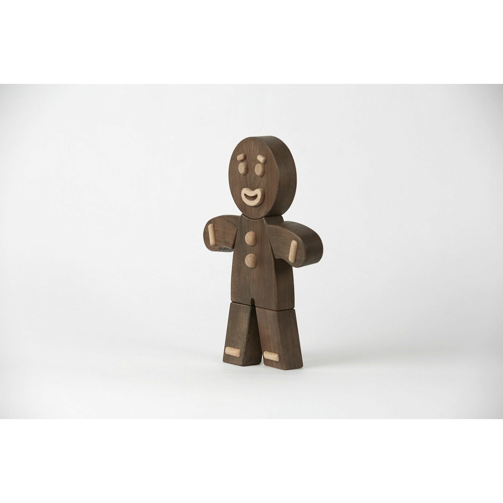 Boyhood Gingerbread mand træfigur, farvet eg, stor