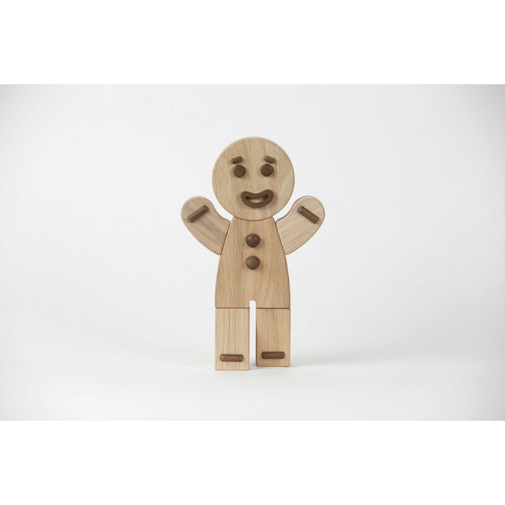 Figura de madera de hombre de jengibre de la infancia, roble, grande