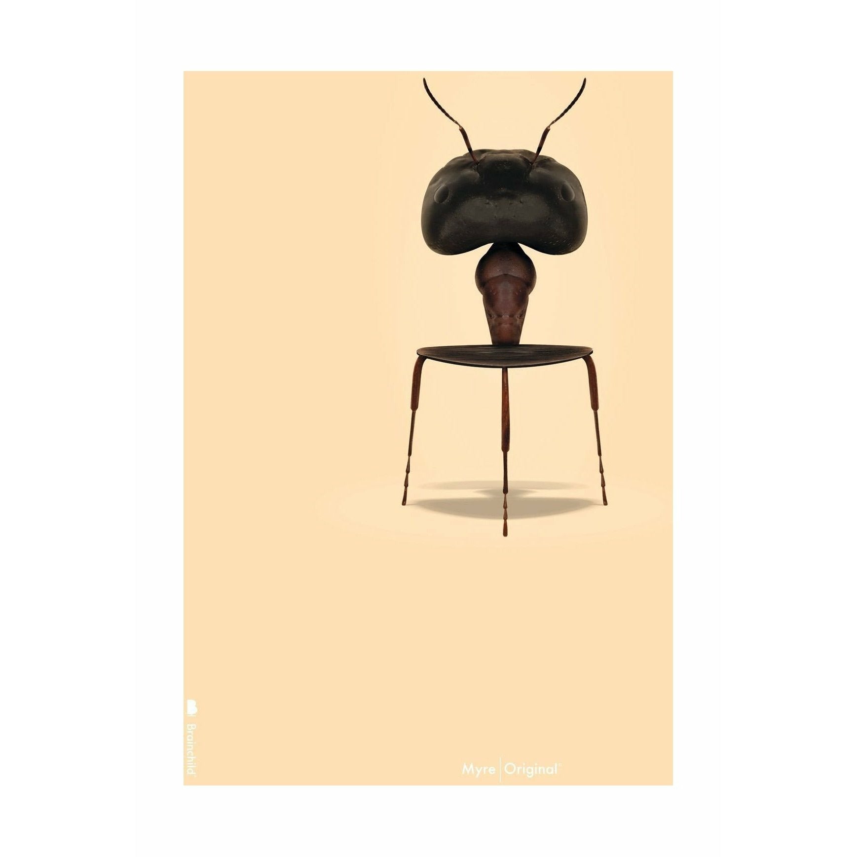 Brainchild Ant Classic Poster Without Frame 30x40 Cm, Sand Colored Background