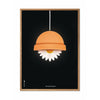 Brainchild Flowerpot Classic Poster, Frame Made Of Light Wood 30x40 Cm, Black Background