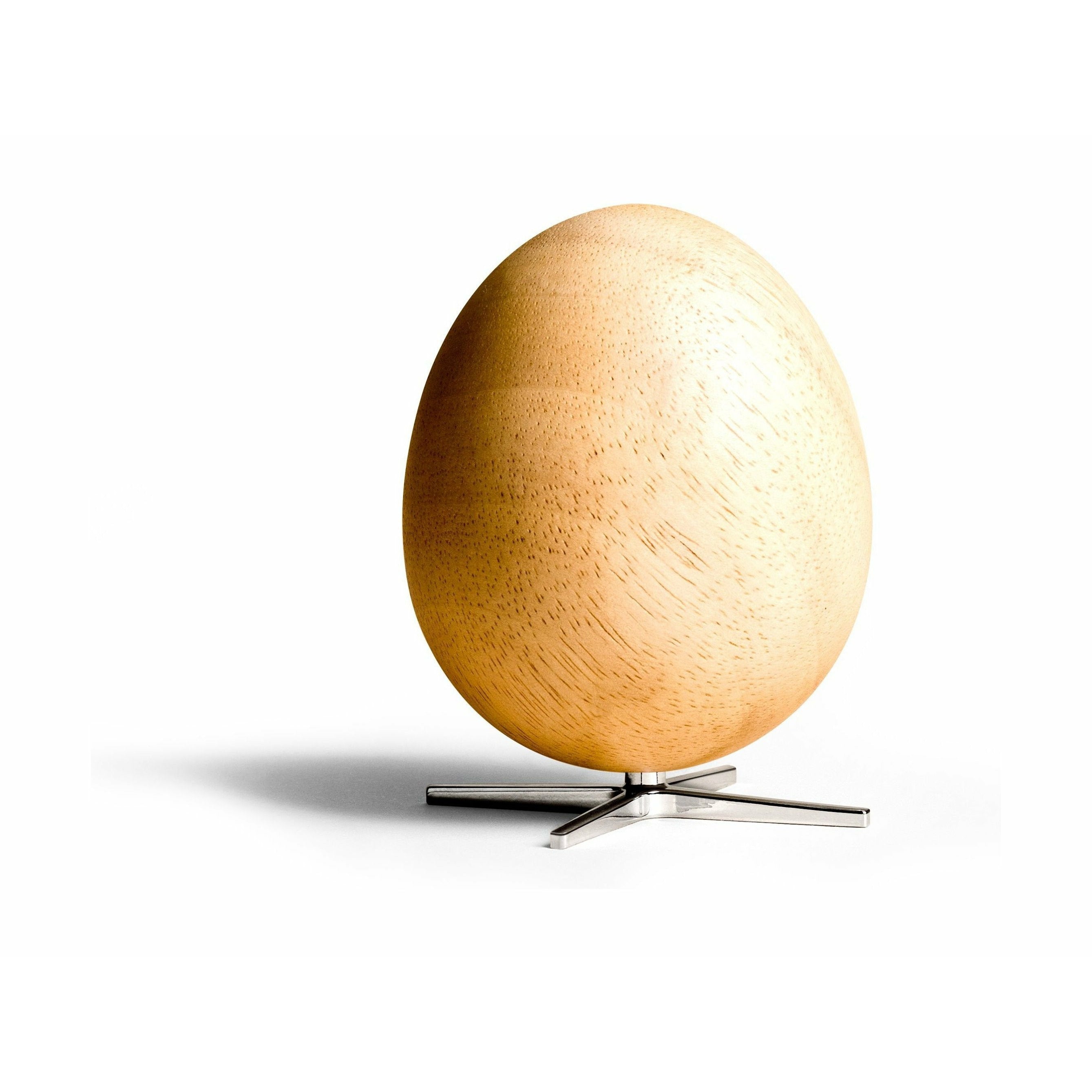 Branatura la figura in legno di uovo in quercia, piede di colore argento