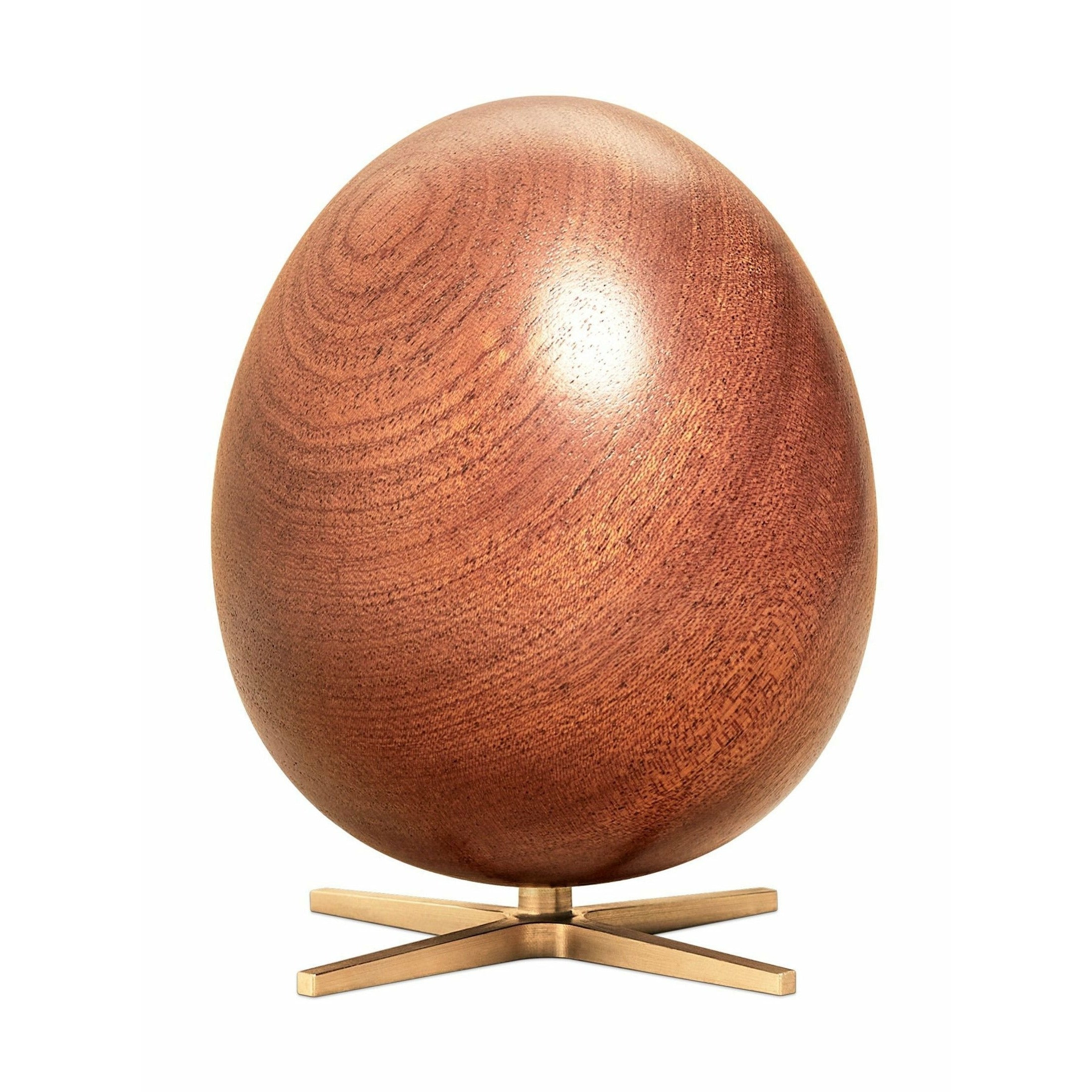 Brainchild Das Ei Holzfigur Mahagoni, Sockel aus Messing