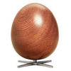 Brainchild the uovo in legno in mogano, base in acciaio