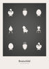 Brainchild Design Icons Poster ohne Rahmen A5, Dunkelgrau