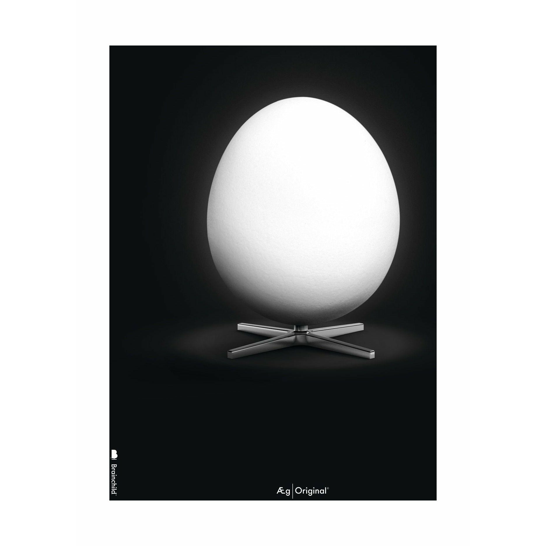 Brainchild Egg Classic Poster Without Frame 50 X70 Cm, Black Background