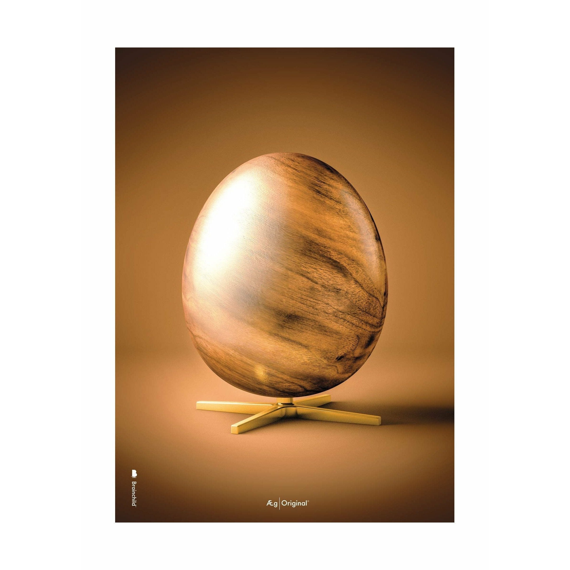 Brainchild Egg Figures Poster Without Frame 50x70 Cm, Brown