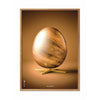 Brainchild Egg Figures Poster, Frame Made Of Light Wood 70 X100 Cm, Brown