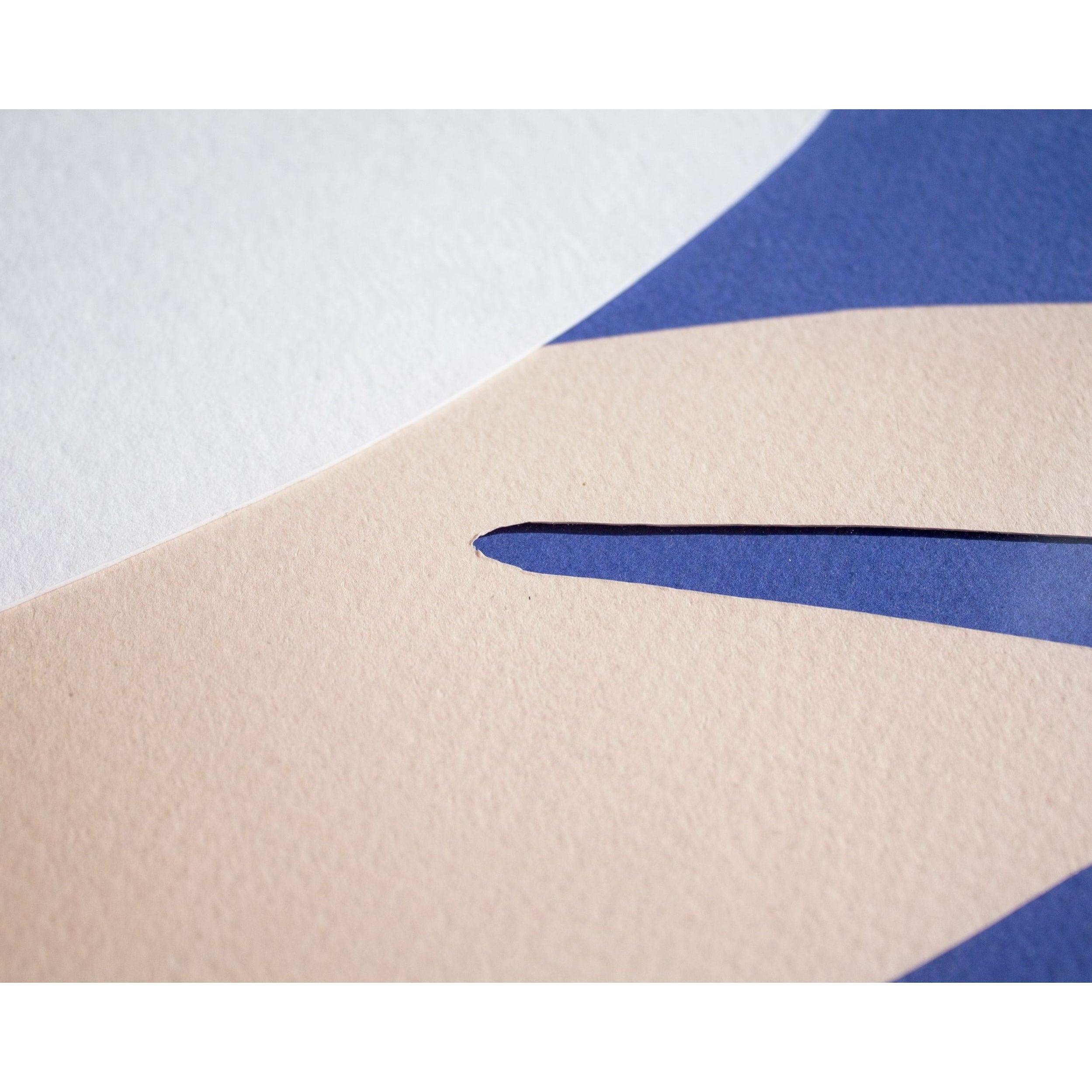 Póster de clip de papel de Swan de creación sin marco A5, fondo rosa