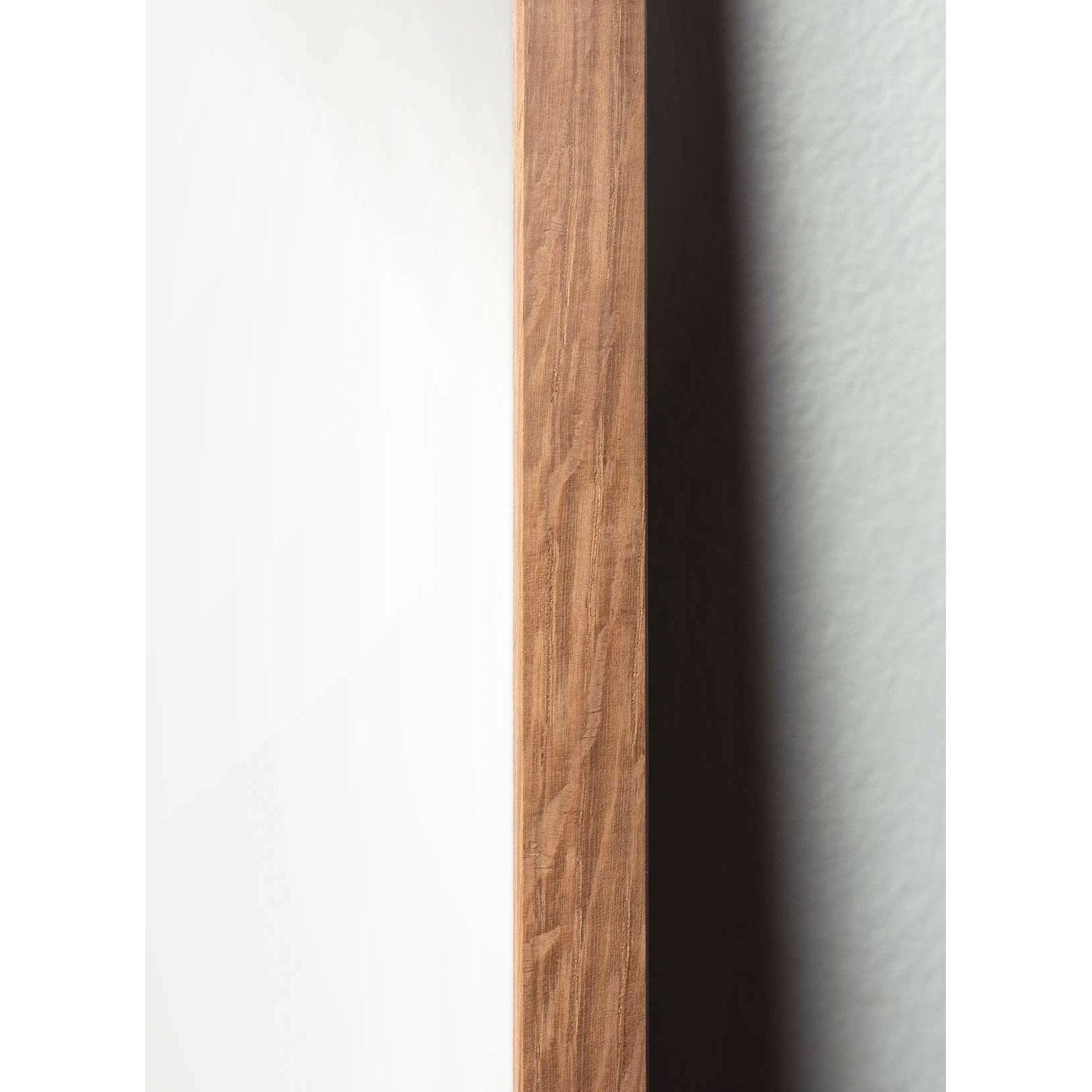 brainchild Affiche classique du cône en pin, cadre en bois clair 70x100 cm, fond de couleur sable