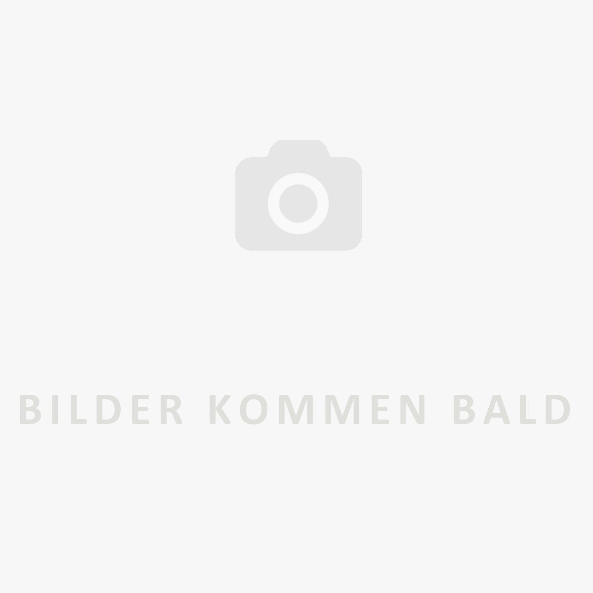 brainchild Klassiker Poster von Kiefernkegel, Rahmen aus schwarzem Aluminium A5, sandfarbener Hintergrund