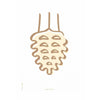 Brainchild Pine Cone Line Poster Without Frame A5, White Background