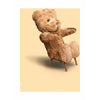 Brainchild Teddy Bear Classic Poster ohne Rahmen A5, sandfarbener Hintergrund