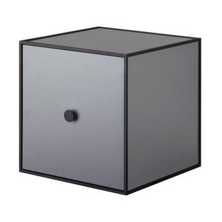 Audo Copenhagen Frame 28 Shelf Module, Dark Grey With Door